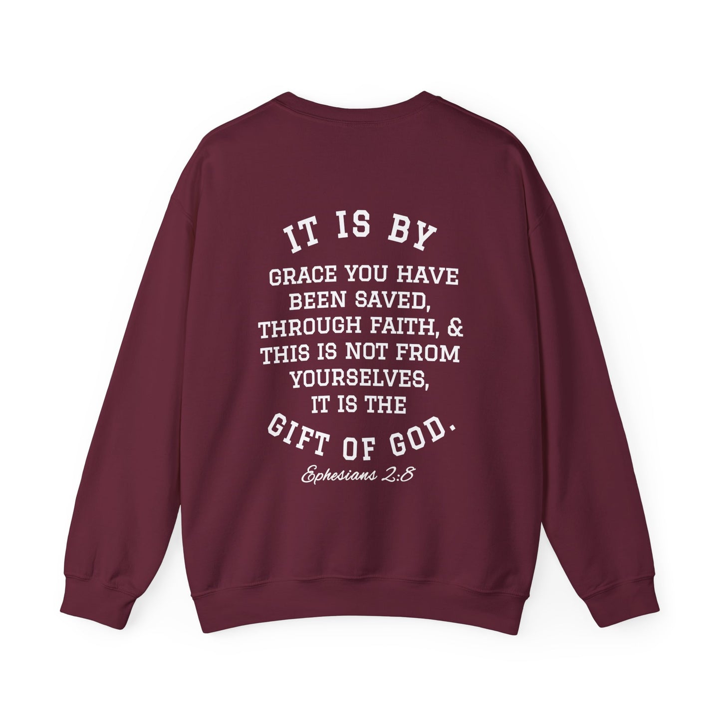 By His Will Brand | Child of God Collection | Saved Crewneck Sweatshirt