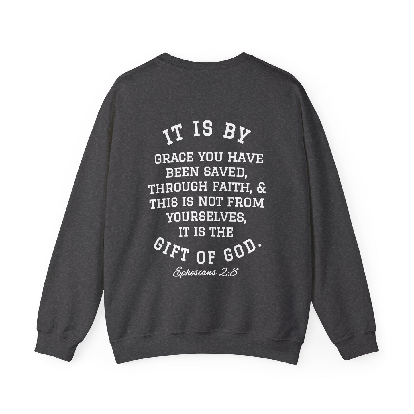 By His Will Brand | Child of God Collection | Saved Crewneck Sweatshirt