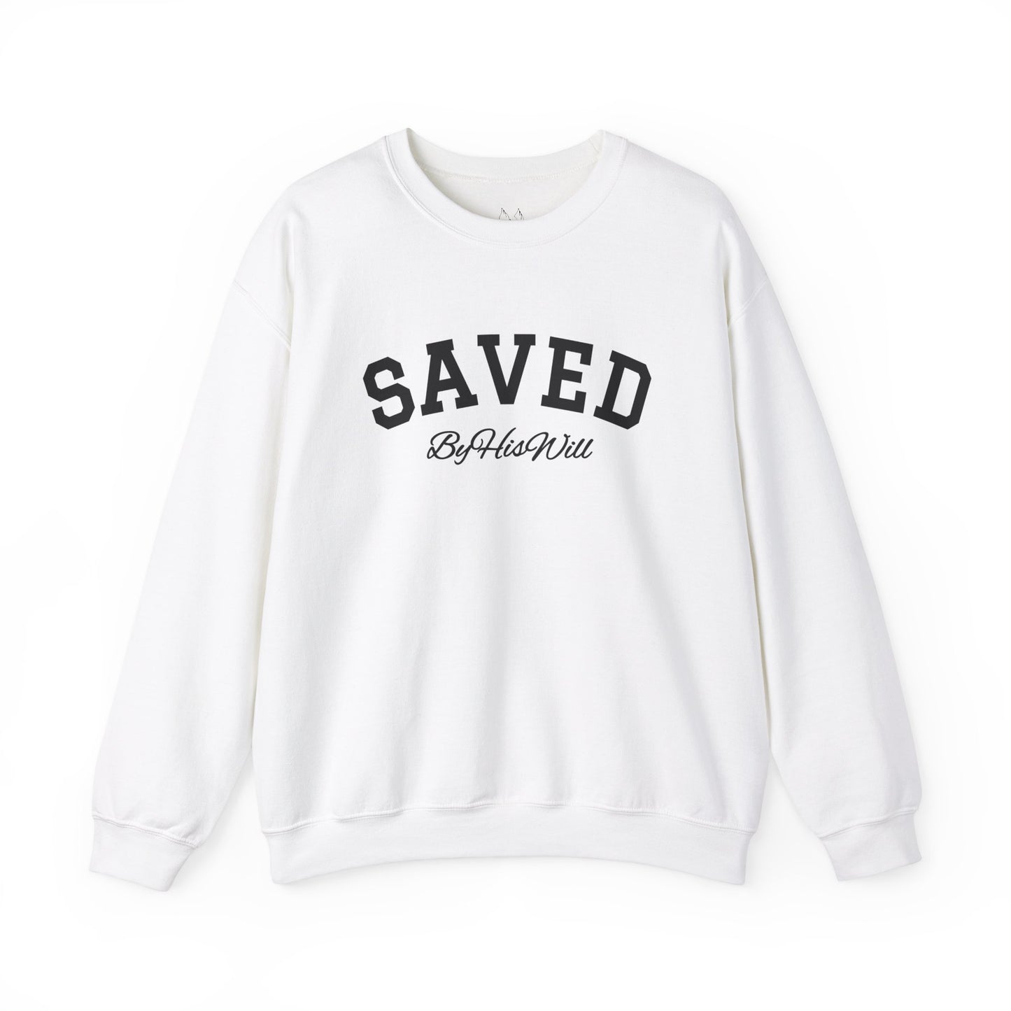 By His Will Brand | Child of God Collection | Saved Crewneck Sweatshirt