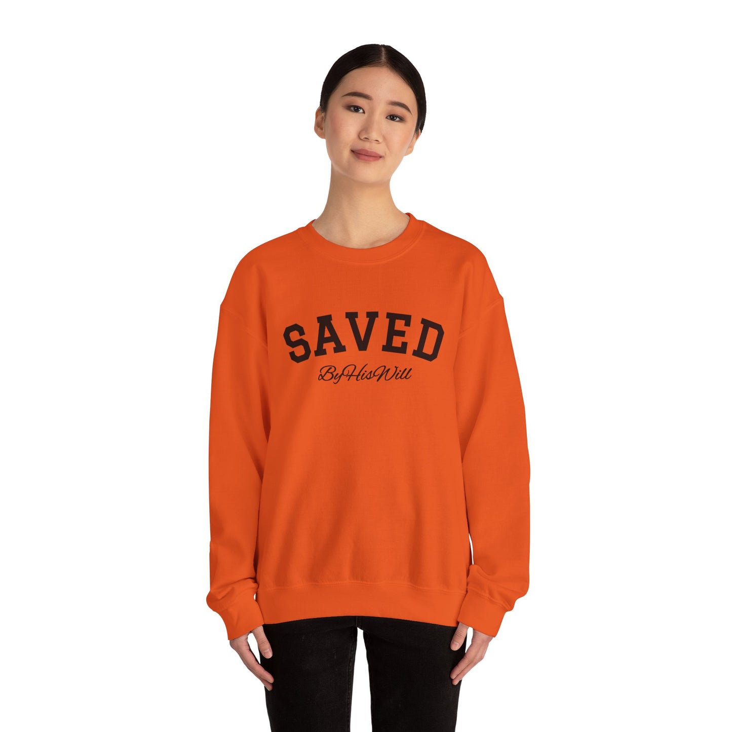 By His Will Brand | Child of God Collection | Saved Crewneck Sweatshirt