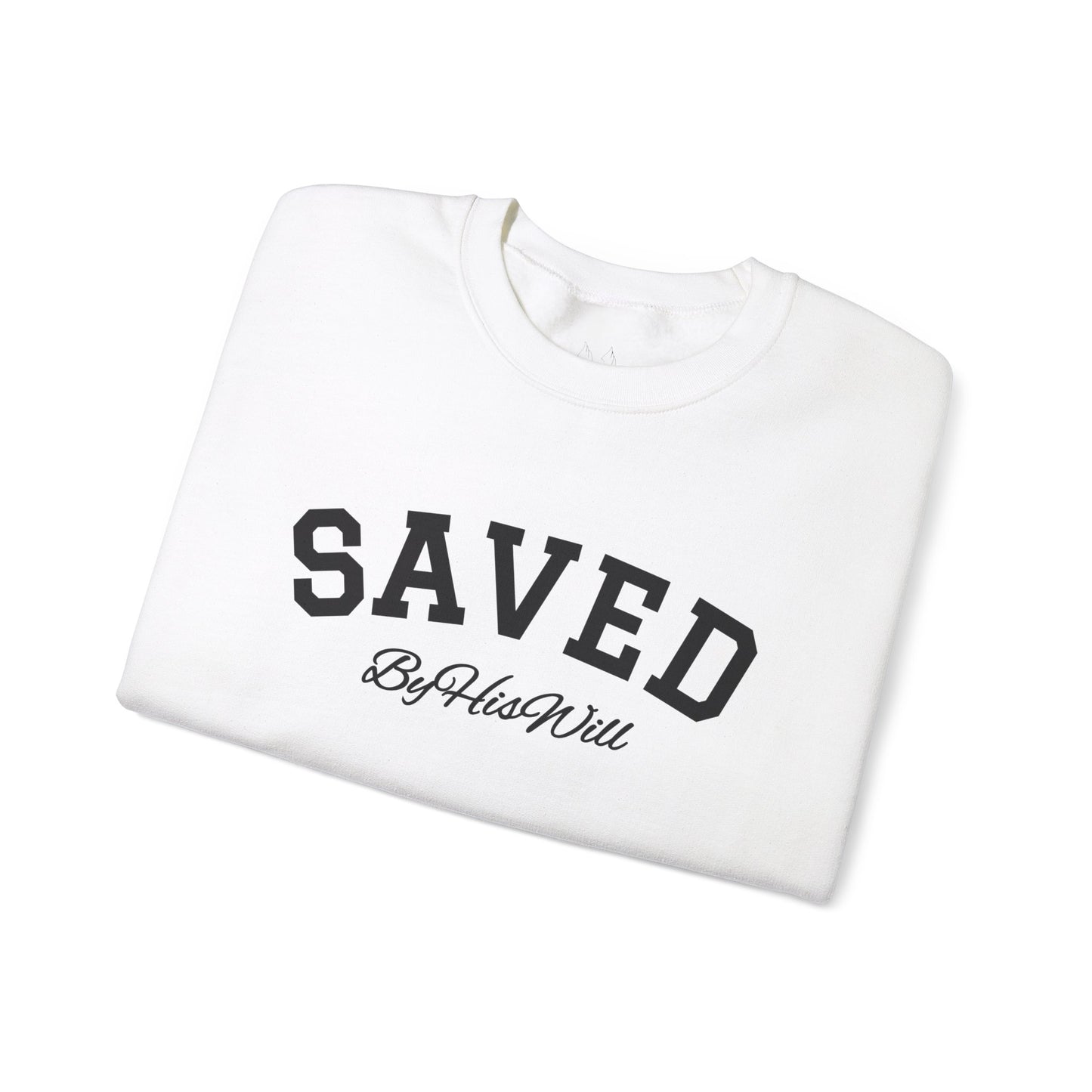 By His Will Brand | Child of God Collection | Saved Crewneck Sweatshirt