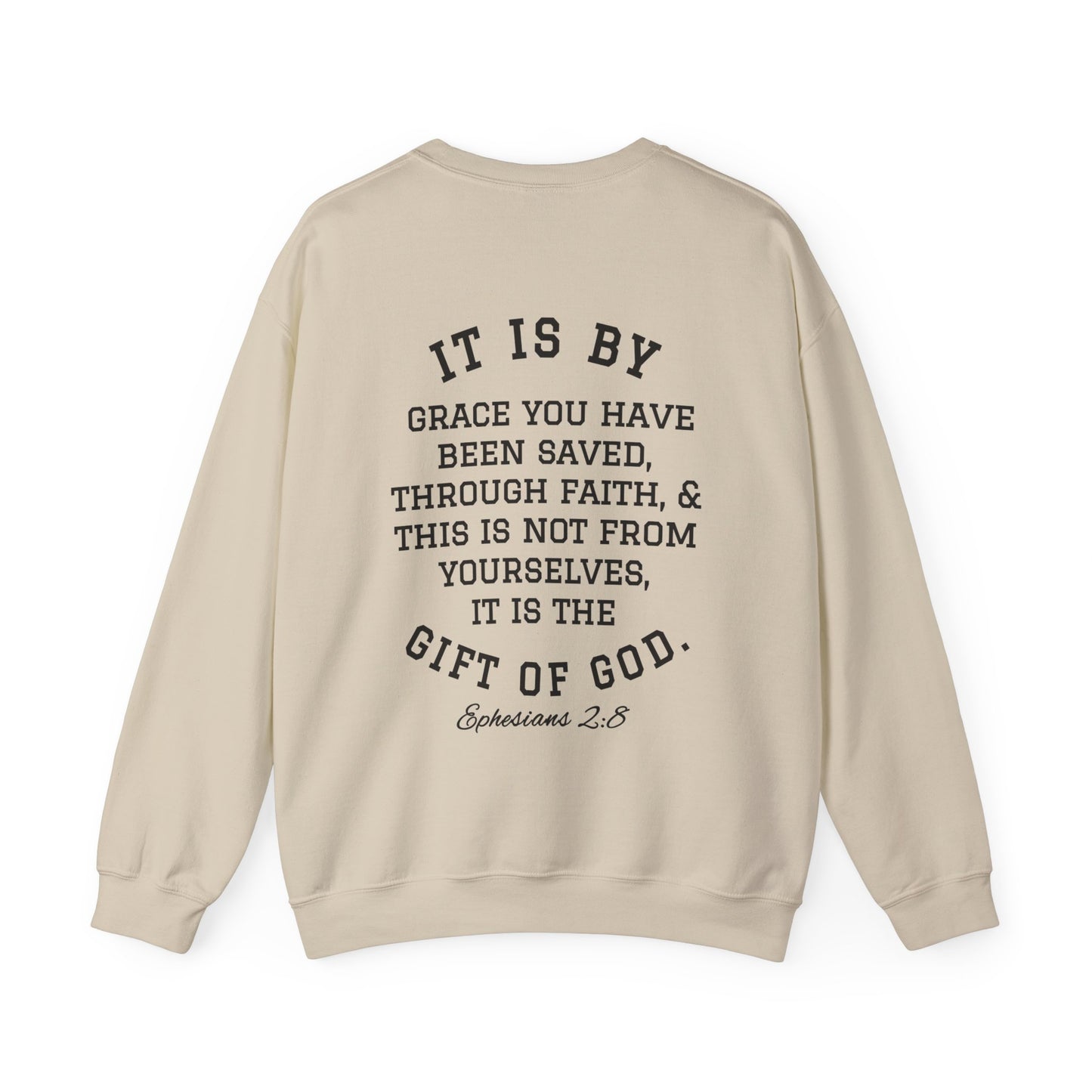 By His Will Brand | Child of God Collection | Saved Crewneck Sweatshirt