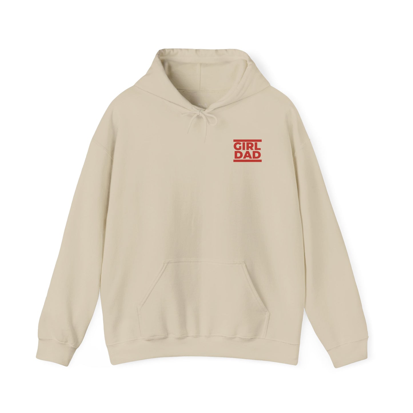 By His Will Brand | Girl Dad Red Logo Hoodie