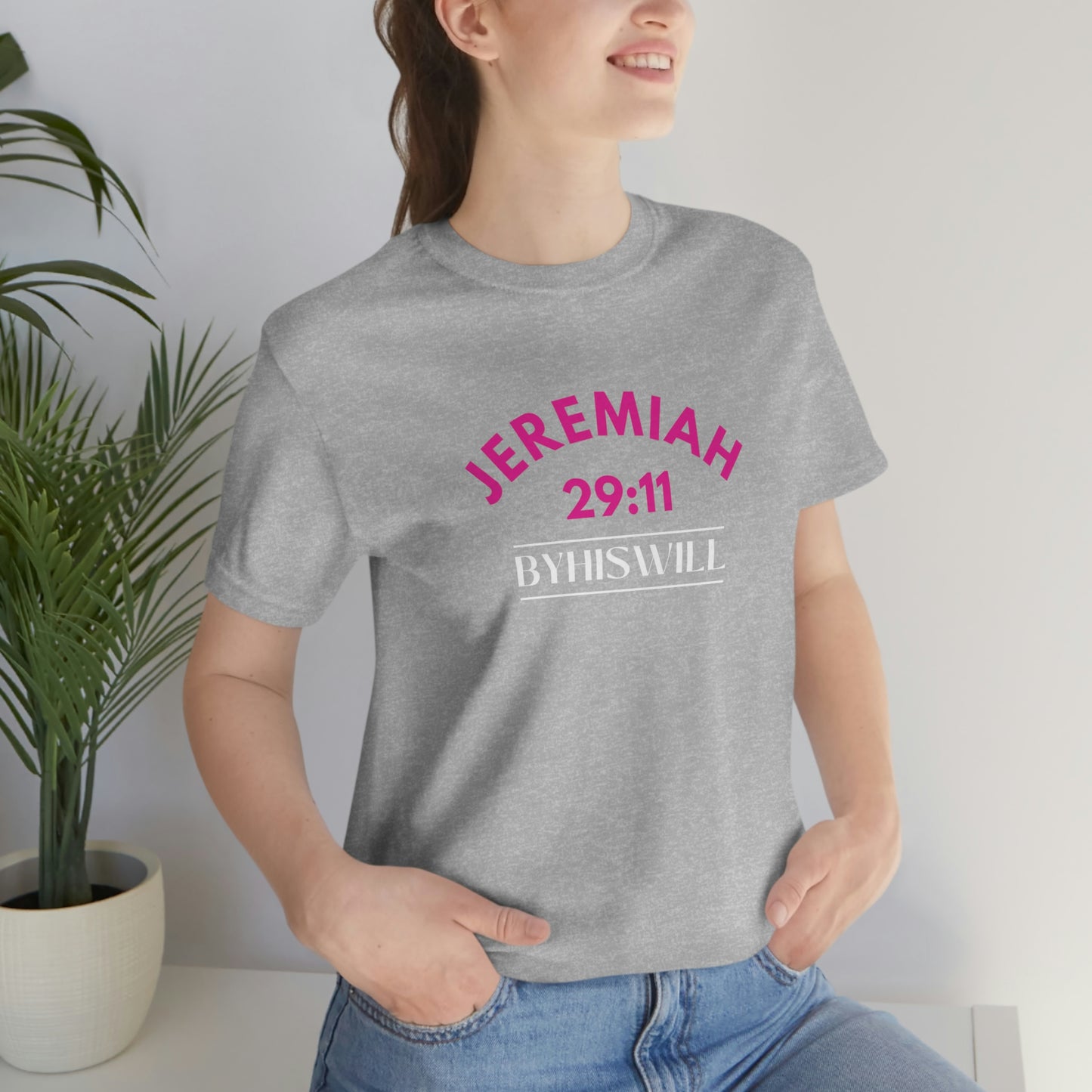 Jeremiah 29:11 Bold Arch T-Shirt | Pink