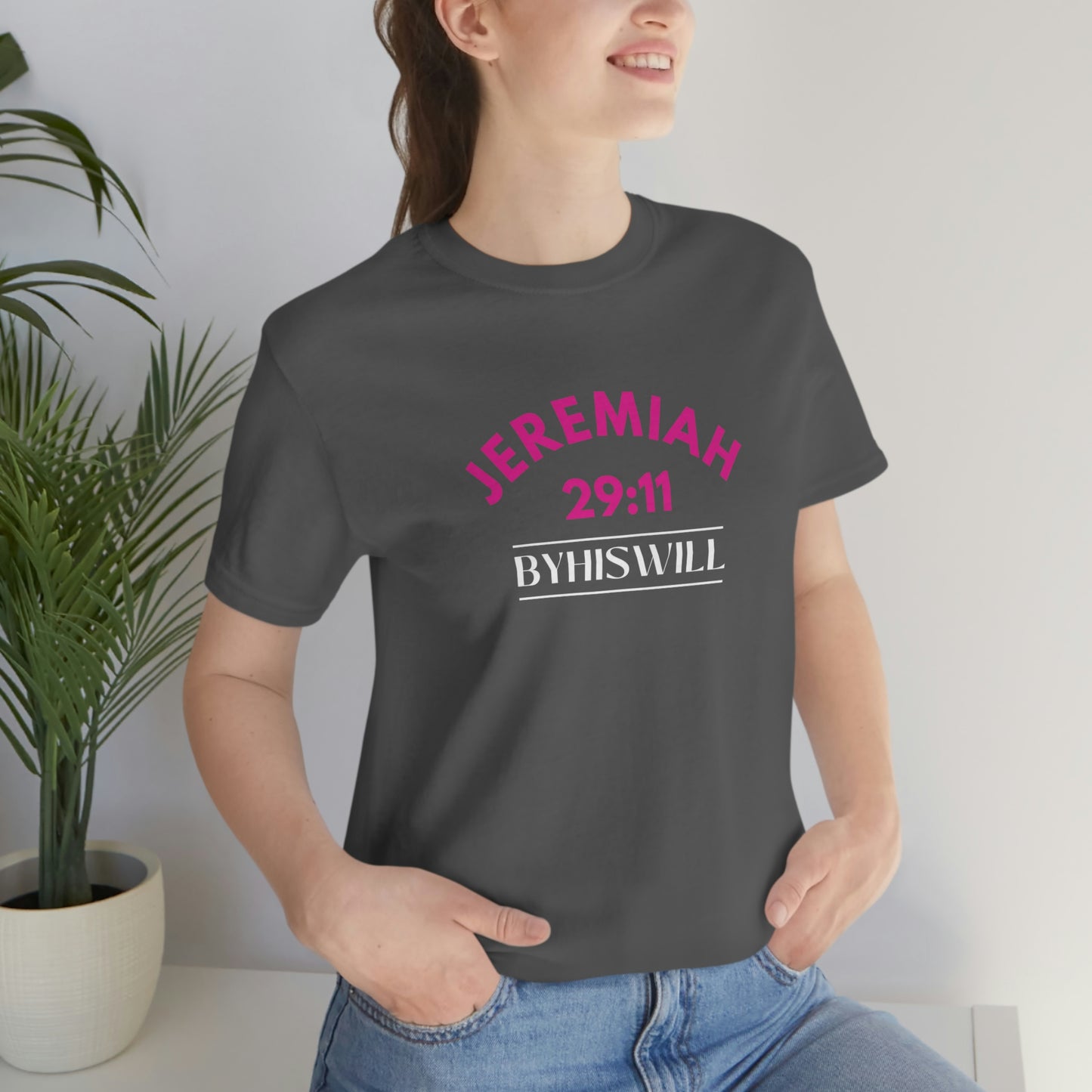 Jeremiah 29:11 Bold Arch T-Shirt | Pink