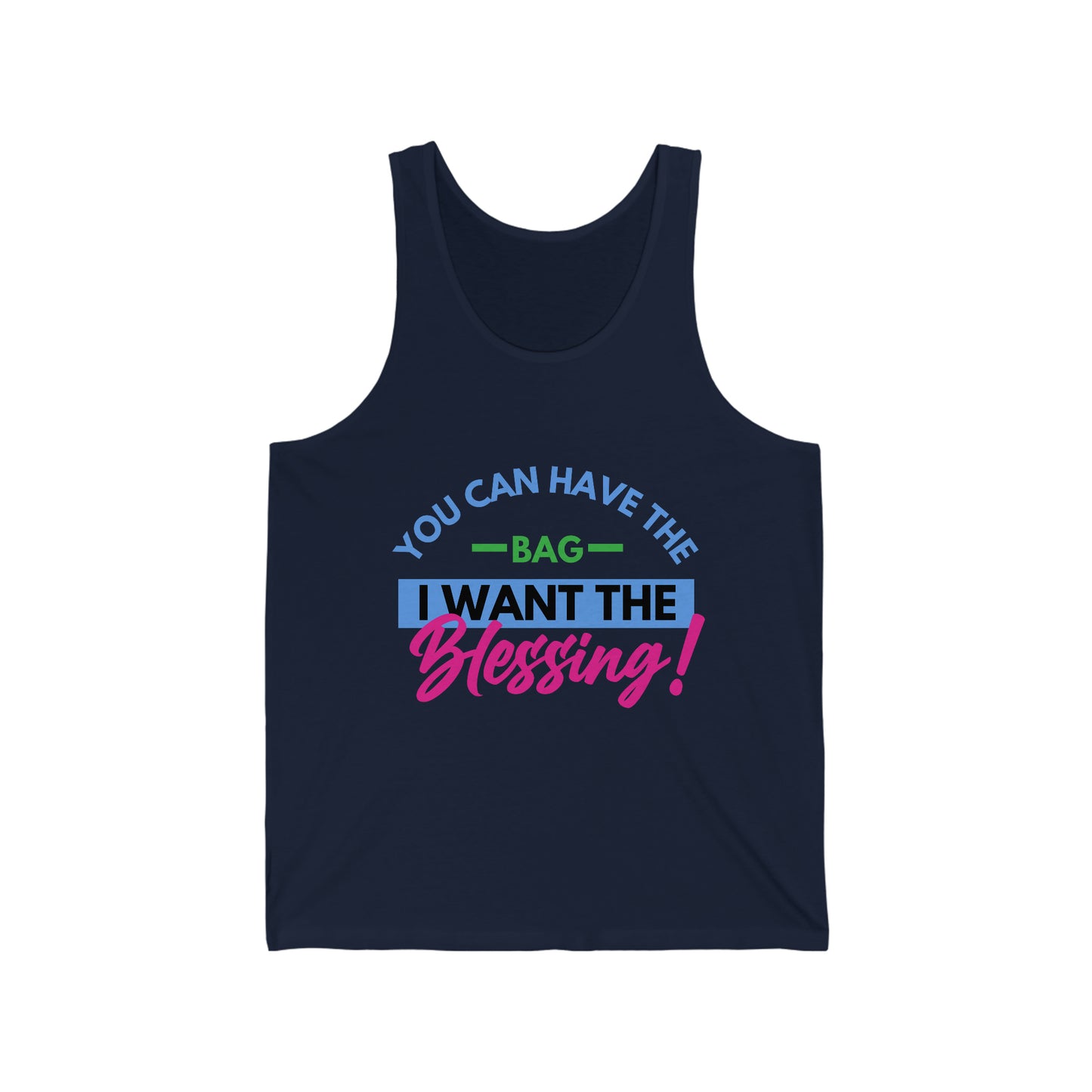 Bag vs Blessing Unisex Jersey Tank