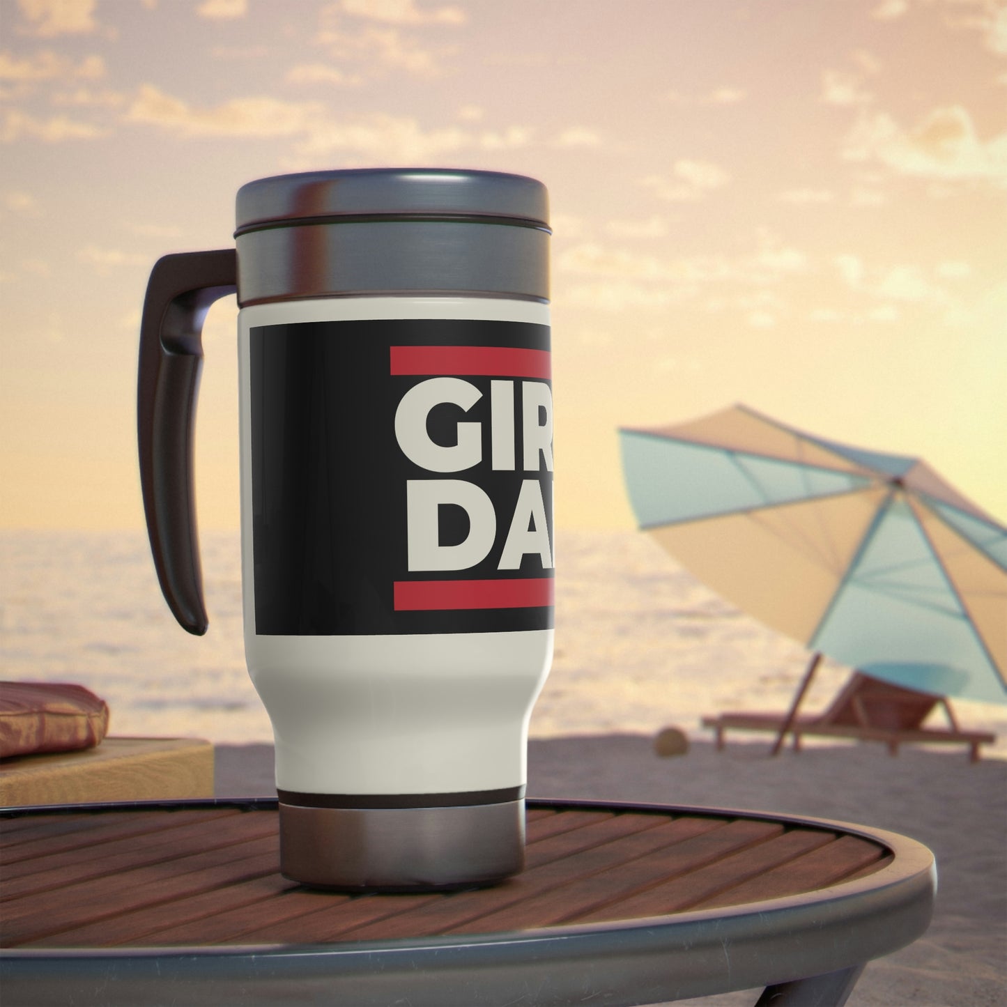 Girl Dad Stainless Steel Travel Mug