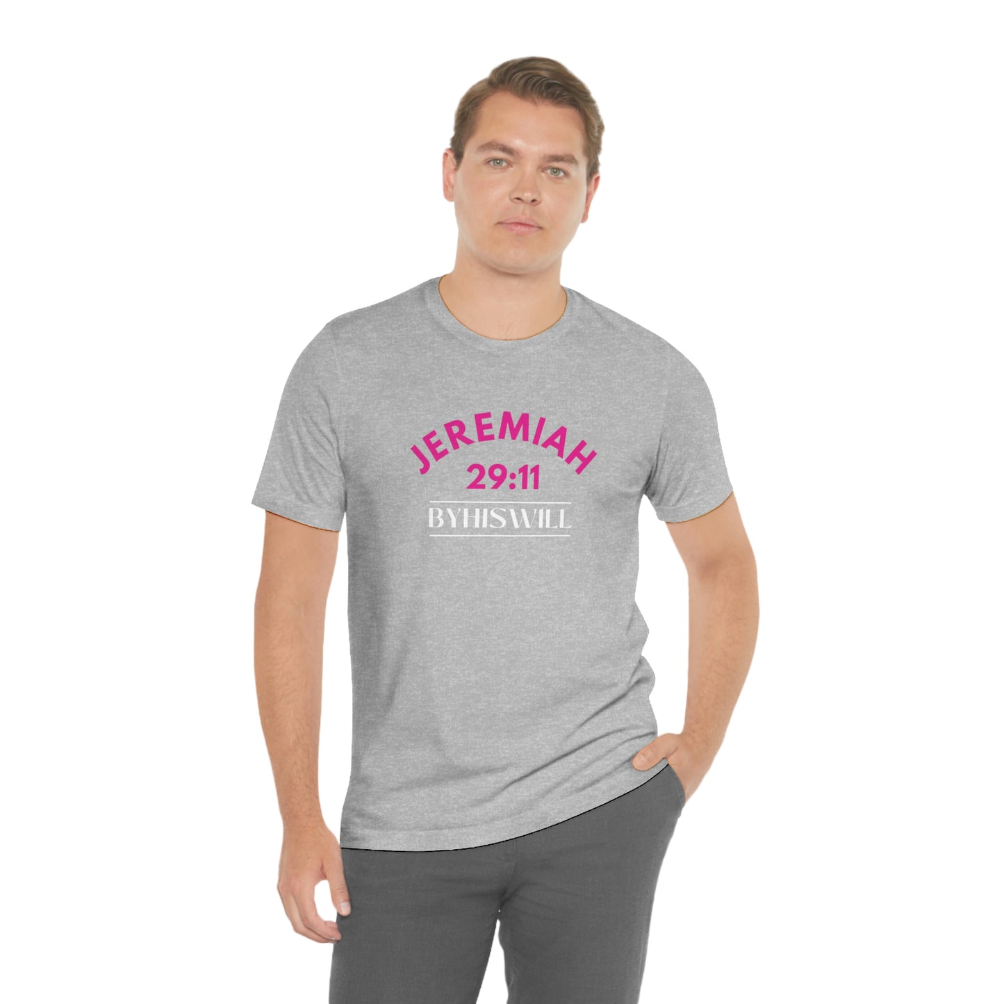 Jeremiah 29:11 Bold Arch T-Shirt | Pink