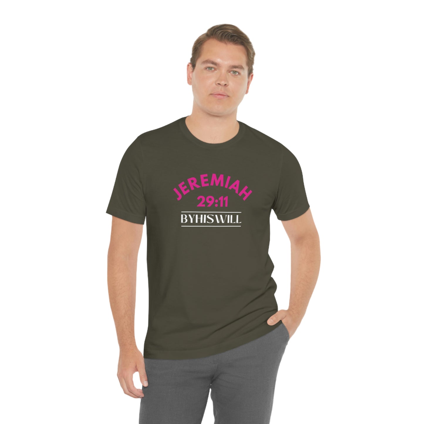 Jeremiah 29:11 Bold Arch T-Shirt | Pink