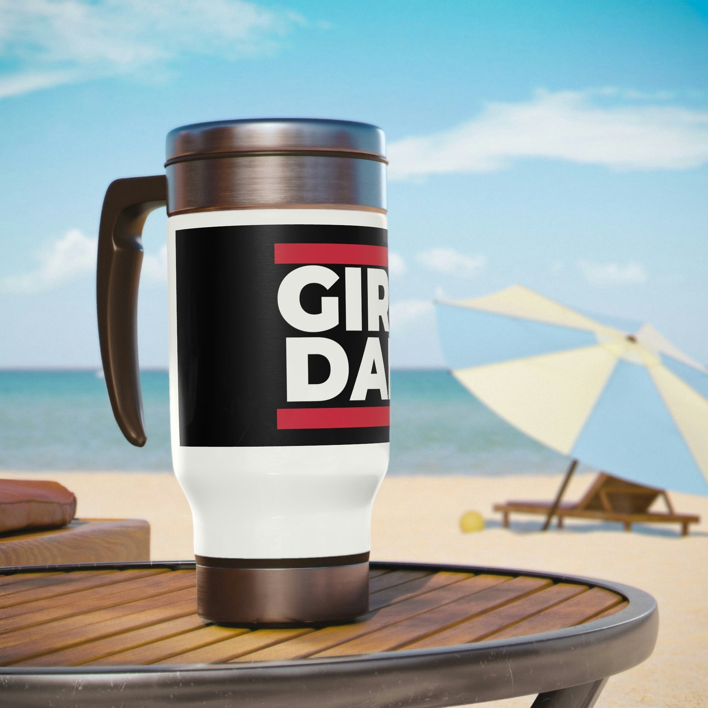 Girl Dad Stainless Steel Travel Mug