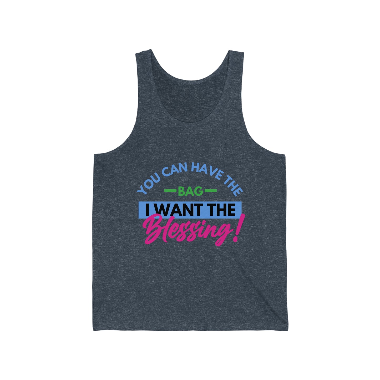 Bag vs Blessing Unisex Jersey Tank