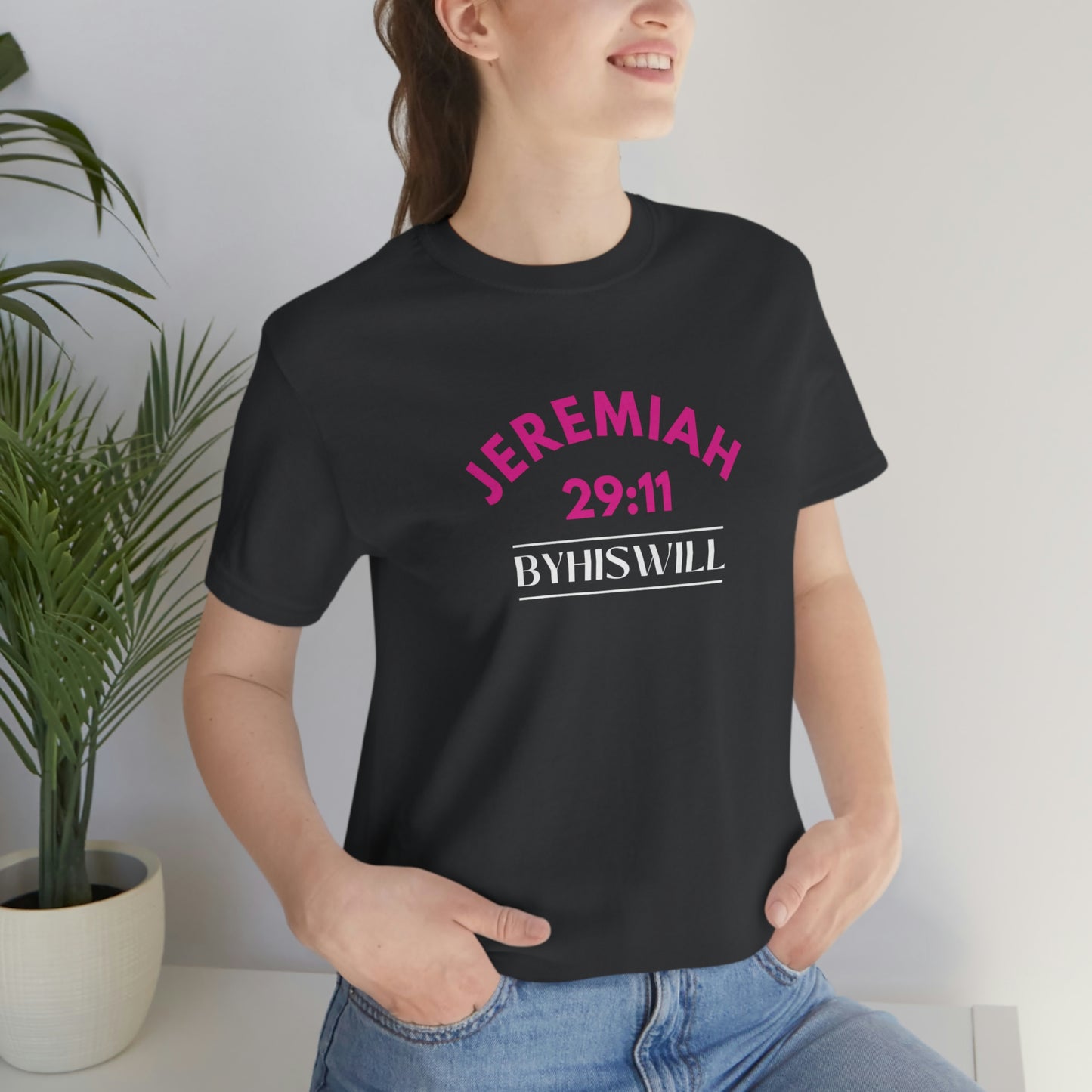 Jeremiah 29:11 Bold Arch T-Shirt | Pink